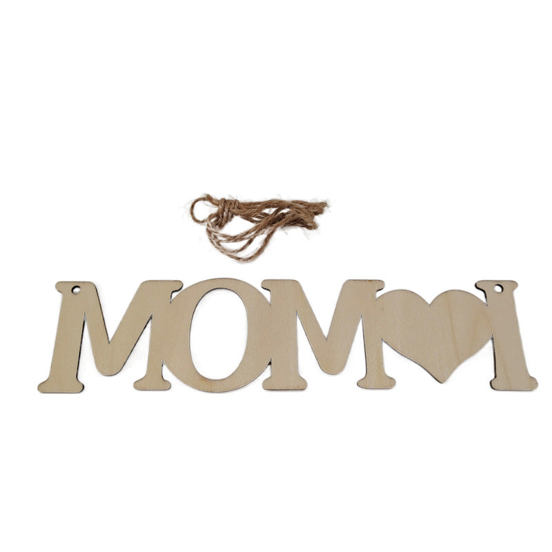Wholesale Father's Day and Mother's Day Wooden Hollow Decorations
